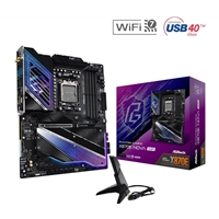 ASRock X870E NOVA WIFI PHANTOM GAMING AMD AM5 Socket Motherboard, ATX, 4x DDR5 Slots, 5x M.2 Sockets, Fitted I/O Shield, 5GbE LAN, Wi-Fi 7, 1x HDMI Port / 2x USB-C (USB4)