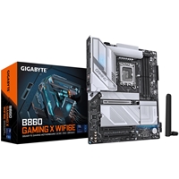 Gigabyte B860 GAMING X WIFI6E Intel 1851 Socket Motherboard, ATX, 4x DDR5 Slots, 3x M.2 Sockets, Fitted I/O Shield, 2.5GbE LAN, Wi-Fi 6E, 1x DisplayPort / 1x HDMI / 1x USB-C (USB4)