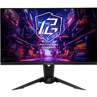 ASRock Phantom Gaming PGO27QFV 27 Inch QHD (2560 x 1440) Flat QD-OLED Gaming Monitor, 360Hz 0.03ms (GTG) Response Time, 2 x HDMI 2.1; 1 x DisplayPort 1.4, 1 x Type-C (DP Alt Mode / PD 15W), Height, Swivel, Tilt Adjustment, Integrated Wi-Fi Antenna