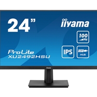 iiyama Prolite XU2492HSU-B6 24 inch IPS Monitor, Full HD, 0.4ms, USB Hub, HDMI, DisplayPort, 100Hz, Speakers, Black, Internal PSU, VESA