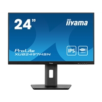 iiyama Prolite XUB2497HSN-B2 24 inch IPS Monitor, USB-C Dock, RJ45(LAN), Full HD, 1ms, HDMI, DisplayPort, USB-Hub, USB-C, 100Hz, Speakers, Black, Internal PSU, VESA, Height Adjust, Pivot