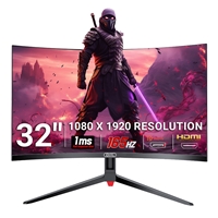 piXL CM32GF5 32 Inch 165Hz HDR Full HD Curved Gaming Monitor with AMD FreeSync & Nvidia G-Sync, 1920 x 1080 Resolution, 1ms Response Time, DisplayPort, HDMI & VESA Mount