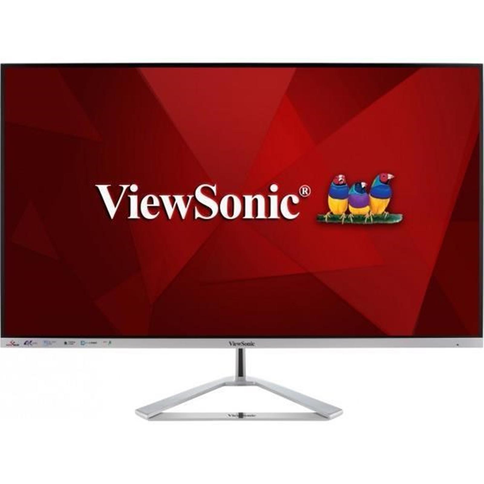 Viewsonic VX3276-4K-mhd 32 Inch 4K Entertainment Gaming Monitor, 60Hz, 4ms, Speakers, Dual HDMI, Display Port, Mini Display Port, VESA, Silver - Image 3
