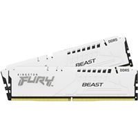 Kingston FURY Beast KF556C36BWEK2-32 32GB (2x 16GB) DIMM System Memory, 5600MHz, DDR5, CL36, White, Intel XMP, AMD EXPO