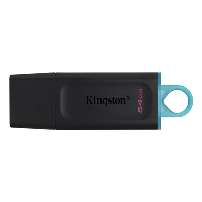 Kingston DataTraveler Exodia 64GB USB 3.2 Black with Cyan loop USB Flash Drive - Image 2