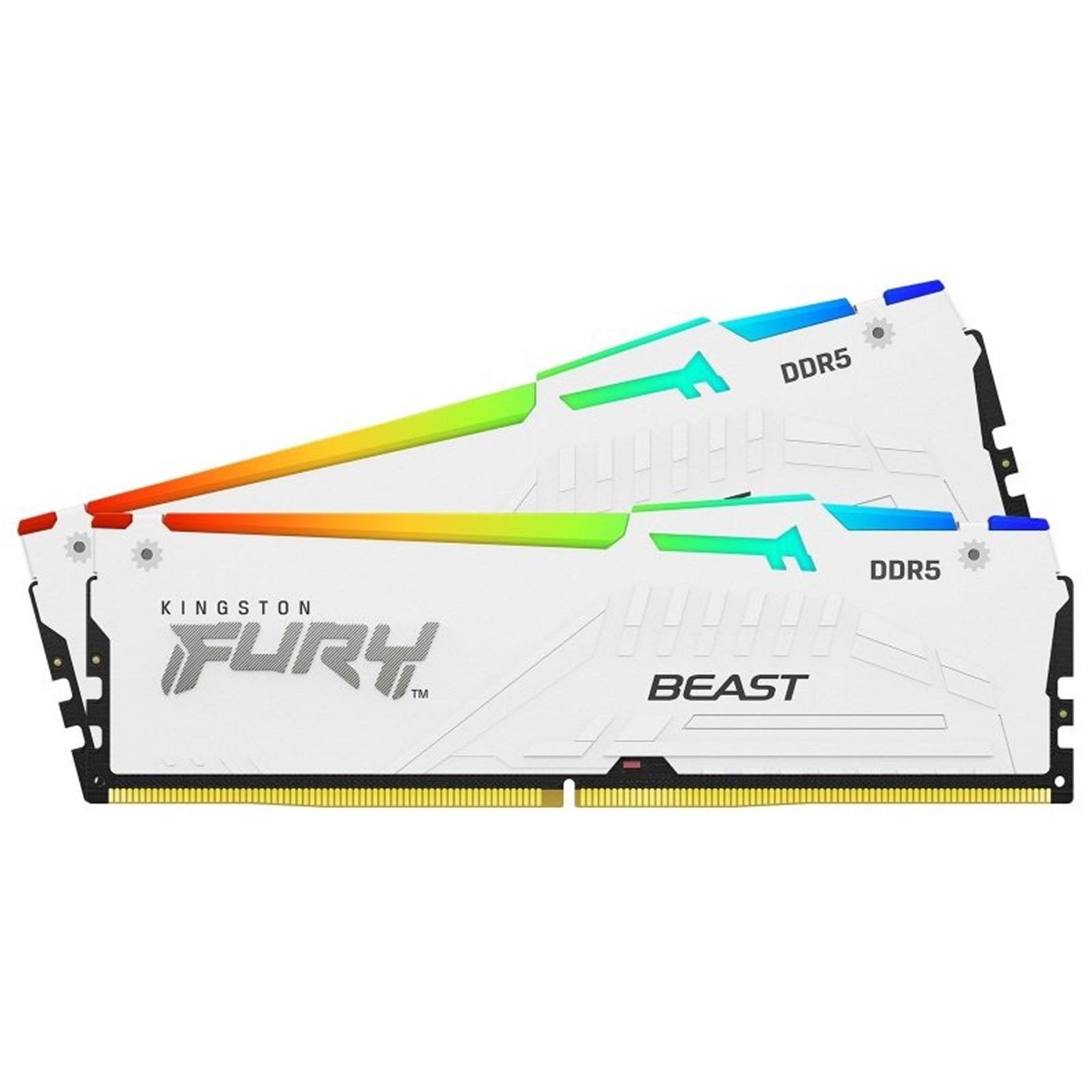 Kingston FURY Beast KF556C36BWEAK2-32 32GB (2x 16GB) DIMM System Memory, 5600MHz, DDR5, CL36, White, RGB, Intel XMP, AMD EXPO - Image 3