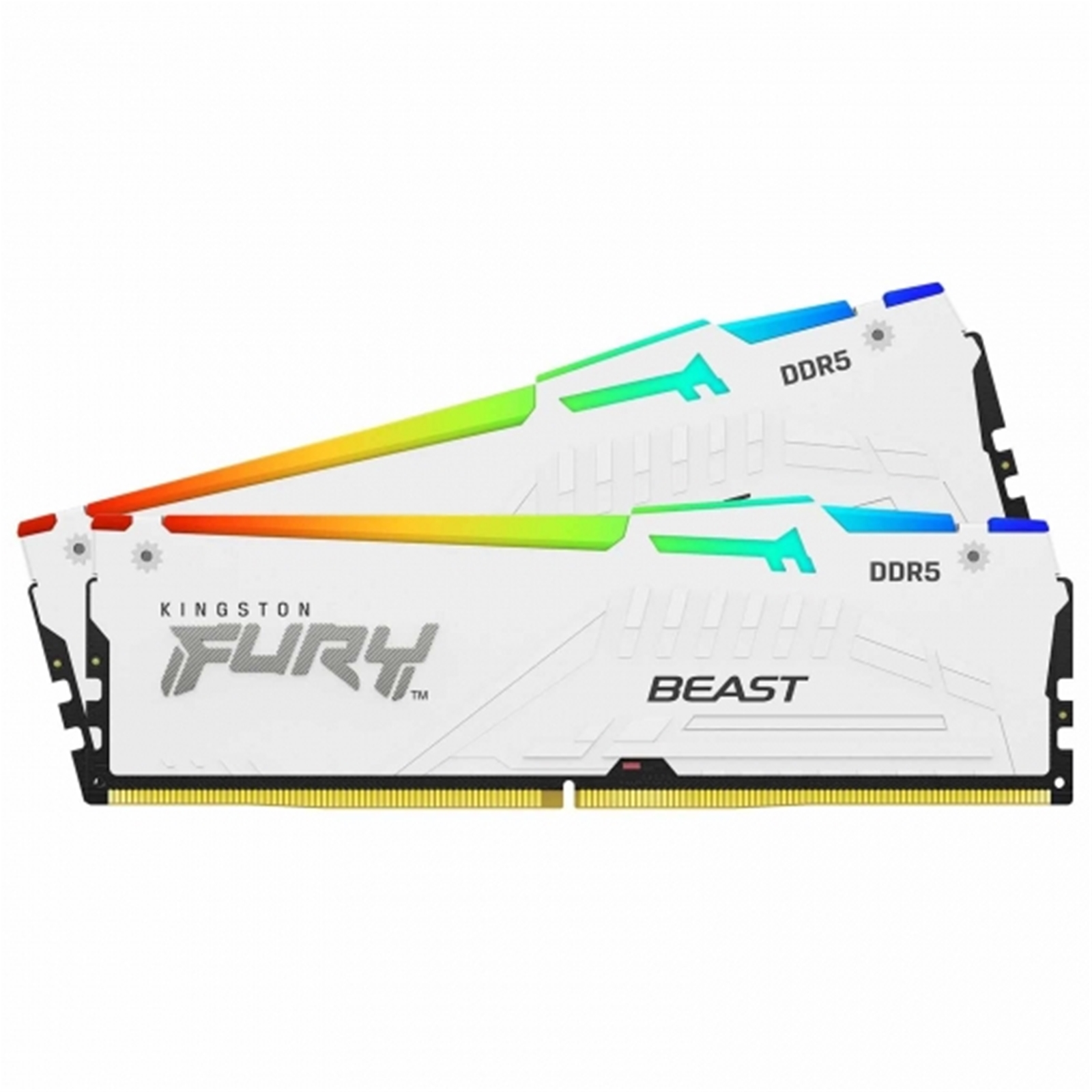 Kingston FURY Beast KF560C36BWE2AK2-32 32GB (2x 16GB) DIMM System Memory, 6000MHz, DDR5, CL36, White, RGB, Intel XMP, AMD EXPO - Image 3