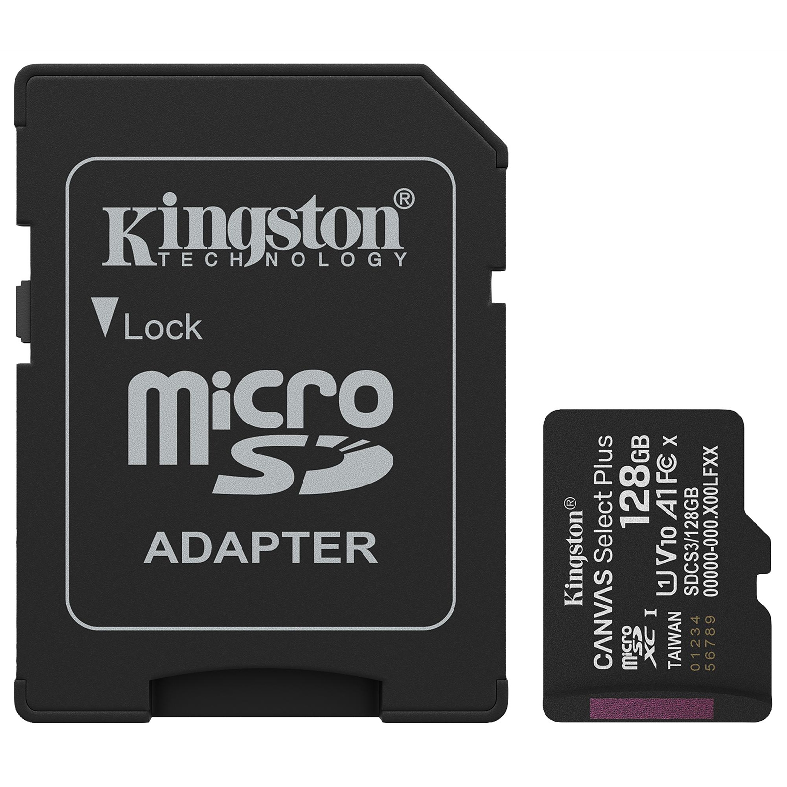 Kingston Canvas Select 128GB Micro SD UHS-I Flash Card with Adapter - Image 3
