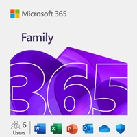Microsoft 365 Family Medialess Latest Version - 1 Year Subscription 6 Users, up to 5 devices  - Electronic Download ESD