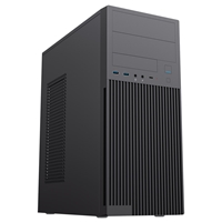 CiT Academy Mid-Tower Office PC Case With USB Type C and 80mm Rear Black Fan and 500W Power Supply Included
