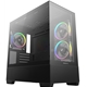 DeepCool CG380 3F Micro-ATX Gaming Case Black Panoramic Tempered Glass Side Panel, Mesh Airflow Front, 3 Pre-Installed ARGB Fans, USB-C & USB-A Front I/O, Spacious SFF/mATX/ITX Build Support - Image 3