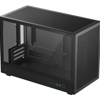 DeepCool CH260 Micro-ATX Case, High-Airflow Compact PC Case with Tempered Glass Panel, USB-C Port, Supports 360mm Radiator, ATX PSU, Black
