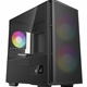 DeepCool CH360 Digital Gaming Case Black Mid Tower with Tempered Glass Side Window Panel, Advanced Cooling, USB 3.0/USB-C Ports, Pre-Installed Fans, Micro ATX/Mini-ITX - Image 3