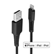 Lindy 31319 0.5m USB-A (M) 2.0 To Lightening (M) MFi Certified 480Mbps Cable - Black - Image 3