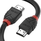 LINDY 36470 Black Line HDMI Cable, HDMI 2.0 (M) to HDMI 2.0 (M), 0.5m, Black & Red, Supports UHD Resolutions up to 4096x2160@60Hz, Triple Shielded Cable, Corrosion Resistant Copper Coated Steel with 30AWG Conductors, Retail Polybag Packaging - Image 3