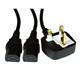 UK Mains to 2 x IEC Kettle 1.8m Black OEM Power Splitter Cable - Image 3