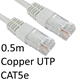 RJ45 (M) to RJ45 (M) CAT5e 0.5m White OEM Moulded Boot Copper UTP Network Cable - Image 3