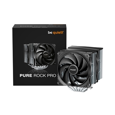be quiet! Pure Rock Pro 3 CPU Cooler, Universal Socket, 2 x Pure Wings Fans, 2000RPM, only 34.8dB(A) at maximum fan speed, 250W TDP, 3-year manufacturer's warranty - Image 2