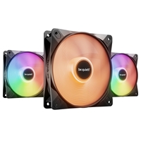 be quiet! Light Wings LX 120mm PWM High-Speed Fan, ARGB Lighting, Black, Ultra-Quiet Operation, High Airflow, Rifle Bearing, Daisy-Chaining Support, 3-Pack