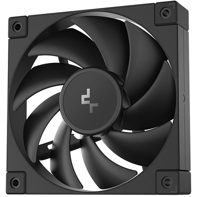 DeepCool FD12 120mm PWM Case Fan, High Airflow, Low Noise, Hydro Bearing, Daisy-Chain 8-Pin Connector, Black, Single Pack - Image 2
