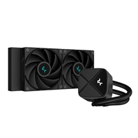 DeepCool LS520S Zero Dark All In One Liquid CPU Cooler, 240mm Radiator, 2 x 120mm Deepcool Fans, Intel/AMD