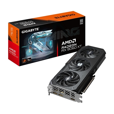 Gigabyte Radeon RX 9060 XT GAMING 8GB GDDR6 Graphics Card, 2048 Streams, 3130 MHz Boost Clock, Triple Fan, RGB, 2x DisplayPorts / 1x HDMI Ports - Image 2