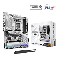ASRock X870 PRO RS WIFI AMD AM5 Socket Motherboard, ATX, 4x DDR5 Slots, 3x M.2 Sockets, Fitted I/O Shield, 2.5GbE LAN, Wi-Fi 7, 1x HDMI Port / 2x USB-C (USB4)