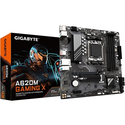 Gigabyte A620M GAMING X AMD AM5 Socket Motherboard, Micro-ATX, 4x DDR5 Slots, 1x M.2 Socket, GbE LAN, 1x DisplayPort / 1x HDMI Port - Image 2