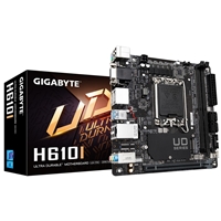 Gigabyte H610I Intel 1700 Socket Motherboard, Mini-ITX, 2x DDR5 Slots, 1x M.2 Socket, GbE LAN, 1x D-Sub / 2x DisplayPort / 1x HDMI Port