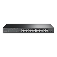TP-Link TL-SL2428P 24-Port Metal 10/100Mbps + 4-Port Gigabit Smart Switch with 24-Port PoE+ (250W)