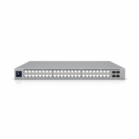 Ubiquiti (USW-Pro-XG-48) Professional-grade, 48-port Layer 3 Etherlighting switch with (32) 10 GbE, (16) 2.5 GbE, and (4) 25G SFP28 ports.