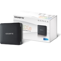 Gigabyte BRIX (GB-BRI3H-1315) Barebone Kit, Intel Core i3-1315U 4.5GHz 6 Core CPU, 2 x DDR4 SO-DIMM Slots, 1 x M.2-2280 Slot, 1 x 2.5 Inch SATA Slot, Wi-Fi 6 & Bluetooth 5.2