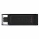 Kingston DT70/64GB DataTraveler 64GB USB Flash Drive, USB 3.2, USB-C, Gen1, 80MB/s, Clear Cap, Black, Retail. - Image 3