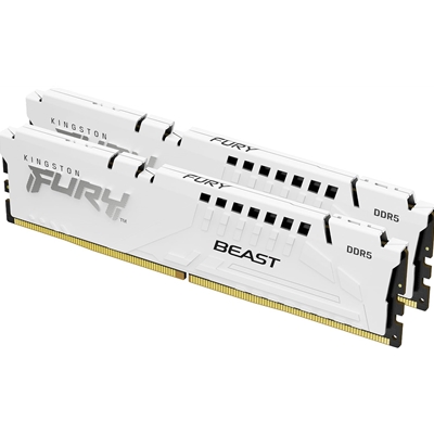 Kingston FURY Beast KF564C32BWEK2-64 64GB (2x 32GB) DIMM System Memory, 6400MHz, DDR5, CL32, White, Intel XMP, AMD EXPO - Image 2