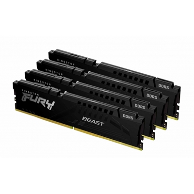 Kingston FURY Beast KF556C40BBK4-128 128GB (4x 32GB) DIMM System Memory, 5600MHz, DDR5, CL40, Black, Intel XMP - Image 2