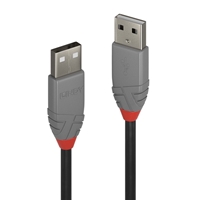 Lindy 36693 2m USB-A (M) 2.0 Anthra Line 480Mbps Cable - Black