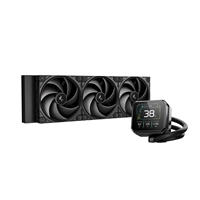DeepCool Spartacus 360 AIO Liquid CPU Cooler, 360mm Radiator, 3 x 120mm PWM Fans, 3.4" LCD Display Pump, ARGB Lighting, Intel LGA1851/1700 & AMD AM5/AM4, Black