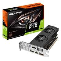 Gigabyte NVIDIA GeForce RTX 3050 OC Low Profile 6GB GDDR6 Graphics Card, 2304 CUDA Cores, 1477 MHz Core Clock, Dual Fan, 2x DisplayPorts / 2x HDMI Ports