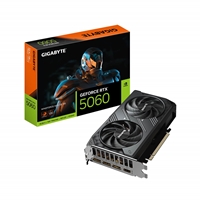 Gigabyte NVIDIA GeForce RTX 5060 WINDFORCE MAX OC 8G GDDR7 Graphics Card, 3840 CUDA Cores, 2512 MHz Core Clock, Dual Fan, 3x DisplayPorts / 1x HDMI Ports
