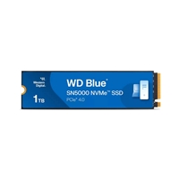 WD Blue SN5000 (WDS100T4B0E-00CNZ0) 1TB NVMe SSD, M.2 Interface, PCIe Gen4, 2280, Read 5150MB/s, Write 4900MB/s, 5 Year Warranty