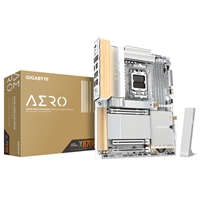 Gigabyte X870E AERO X3D WOOD AMD AM5 Socket Motherboard, ATX, 4x DDR5 Slots, 4x M.2 Sockets, Fitted I/O Shield, 2x 5GbE LAN, Wi-Fi 7, 1x HDMI Port / 2x USB-C (USB4)