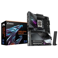 Gigabyte Z890 AORUS MASTER Intel 1851 Socket Motherboard, ATX, 4x DDR5 Slots, 5x M.2 Sockets, Fitted I/O Shield, 10GbE LAN, Wi-Fi 7, 2x USB-C (USB4)