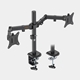 VonHaus Dual Monitor Stand for 13-32 Inch Screens, Twin Monitor Mount with Desk Clamp, Height Adjustable, Easy Assemble Stand with Full Tilt, Rotation & Swivel Arms, VESA 75x75 & 100x100mm - Image 3