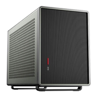 Antec Performance 1M Aventurine Mini-ITX Gaming Case with Aluminum Finish, PCIe 4.0 Riser Cable, USB 3.2 Gen2 Type-C, Tool-Free Side Panels, Solid Side Panel, SFX-L & SFX PSU Support