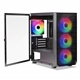 Tecware Forge M Omni Micro-ATX Case - Key-Lockable Tempered Glass, High-Airflow Mesh Front, 4 x 120mm Fans Pre-Installed, mATX/ITX Support, Black - Image 3