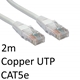 RJ45 (M) to RJ45 (M) CAT5e 2m White OEM Moulded Boot Copper UTP Network Cable - Image 3