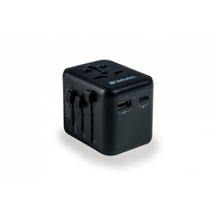 Verbatim  (49544) UTA-02 Universal Travel Adapter with 1 x USB-C PD 20W / 1 x USB-A QC 3.0