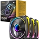 Antec Orbit 120 ARGB 120 mm PWM Fan Triple Pack - 120 mm x 28 mm, Fluid Dynamic Bearing, 200-2000 RPM, 66.72 CFM, aRGB Lighting, Anti-Vibration Pads - Image 3