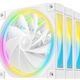 DeepCool FL12 120mm PWM 3 Pack Reverse White Fan - High Performance, Low Noise, Fluid Dynamic Bearing, 36 ARGB LEDs, 500-2150 RPM, 55 CFM Airflow, 4-Pin PWM Control - Image 3