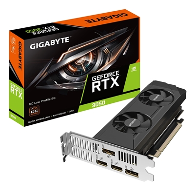 Gigabyte NVIDIA GeForce RTX 3050 OC Low Profile 6GB GDDR6 Graphics Card, 2304 CUDA Cores, 1477 MHz Core Clock, Dual Fan, 2x DisplayPorts / 2x HDMI Ports - Image 2